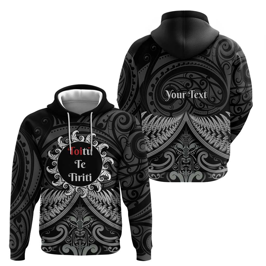 Personalised Toitu Te Tiriti Aotearoa Silver Fern Hoodie New Zealand Maori Pattern - Vibe Hoodie Shop