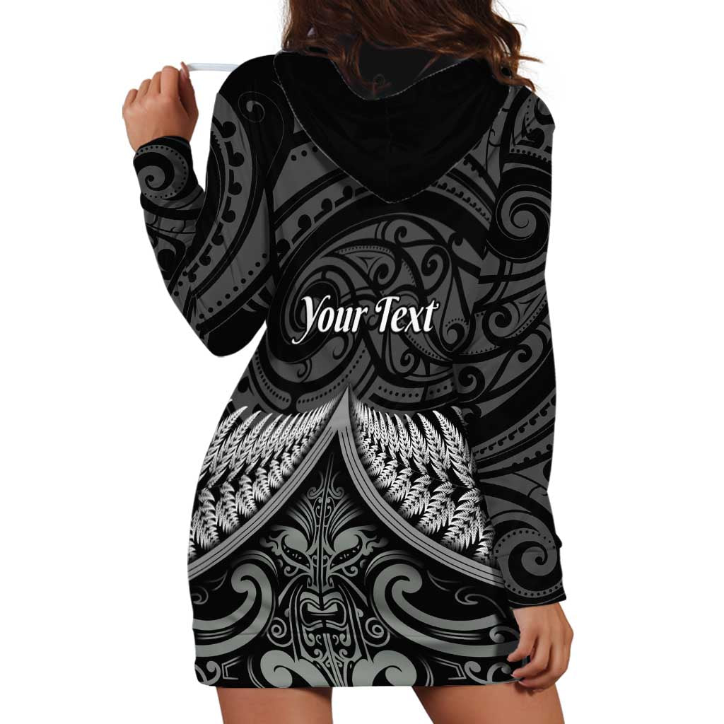 Personalised Toitu Te Tiriti Aotearoa Silver Fern Hoodie Dress New Zealand Maori Pattern - Vibe Hoodie Shop