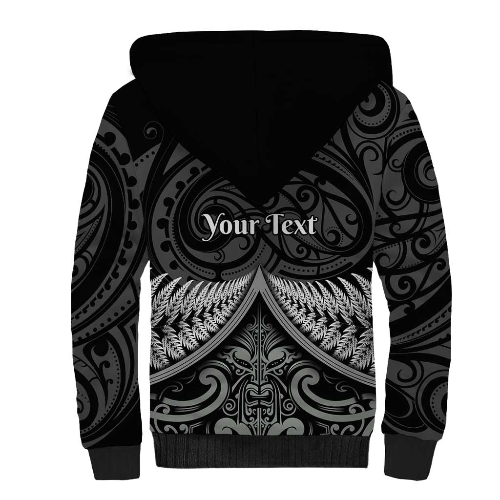 Personalised Toitu Te Tiriti Aotearoa Silver Fern Sherpa Hoodie New Zealand Maori Pattern - Vibe Hoodie Shop