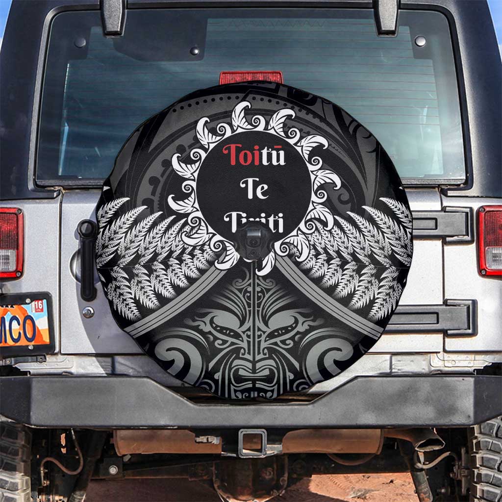 Toitu Te Tiriti Aotearoa Silver Fern Spare Tire Cover New Zealand Maori Pattern - Vibe Hoodie Shop