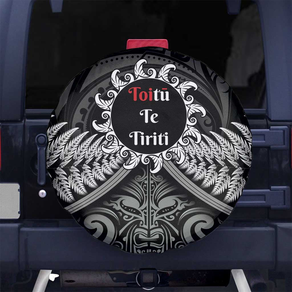 Toitu Te Tiriti Aotearoa Silver Fern Spare Tire Cover New Zealand Maori Pattern - Vibe Hoodie Shop