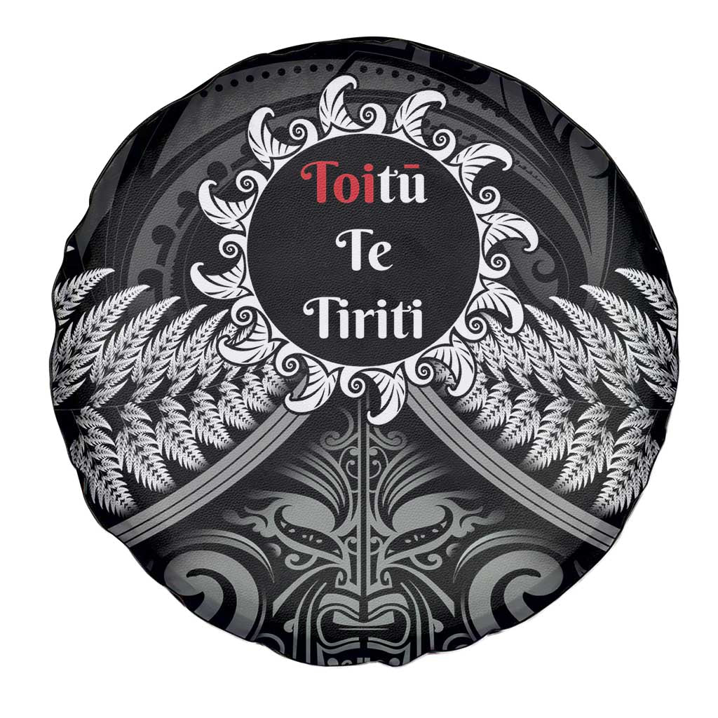 Toitu Te Tiriti Aotearoa Silver Fern Spare Tire Cover New Zealand Maori Pattern - Vibe Hoodie Shop