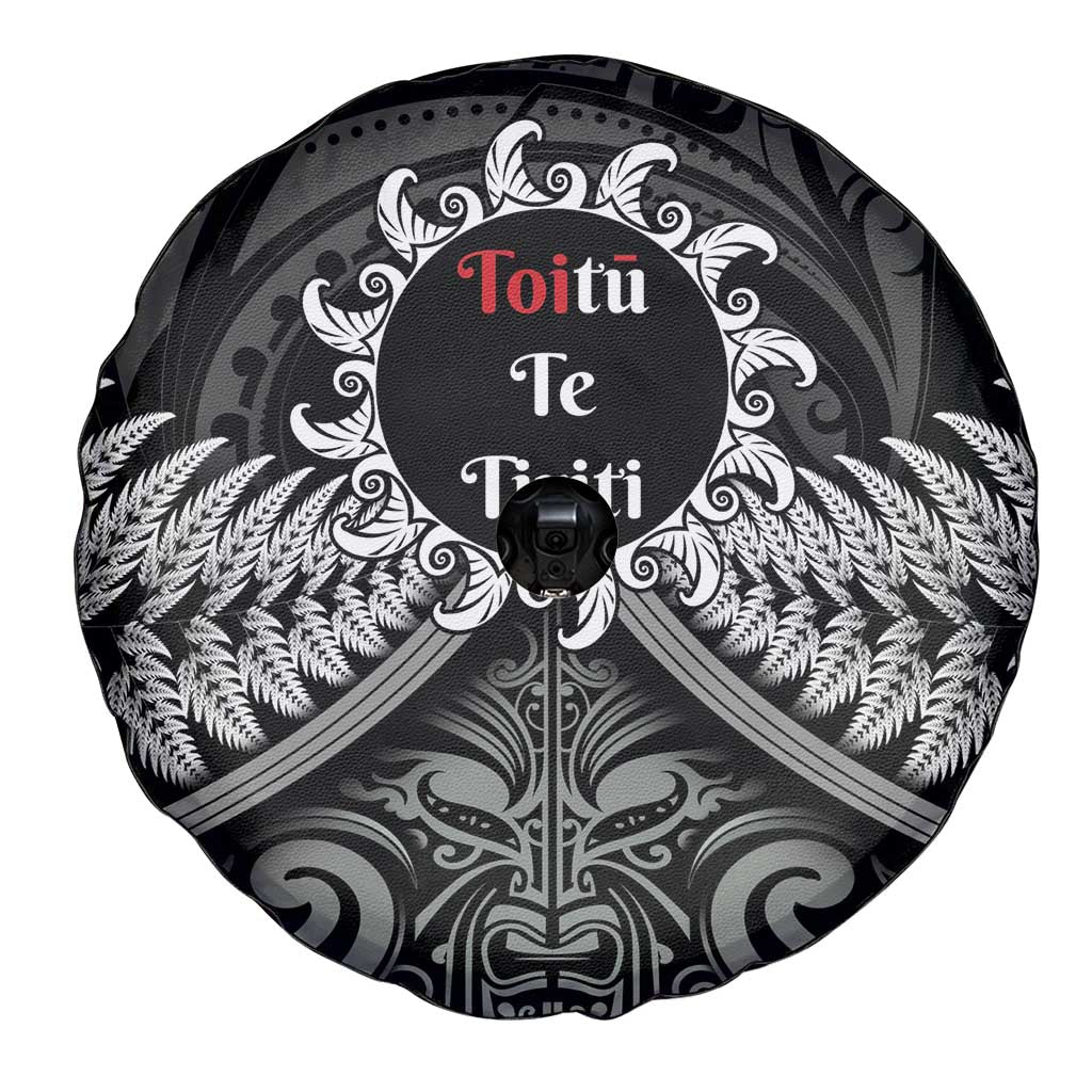 Toitu Te Tiriti Aotearoa Silver Fern Spare Tire Cover New Zealand Maori Pattern - Vibe Hoodie Shop