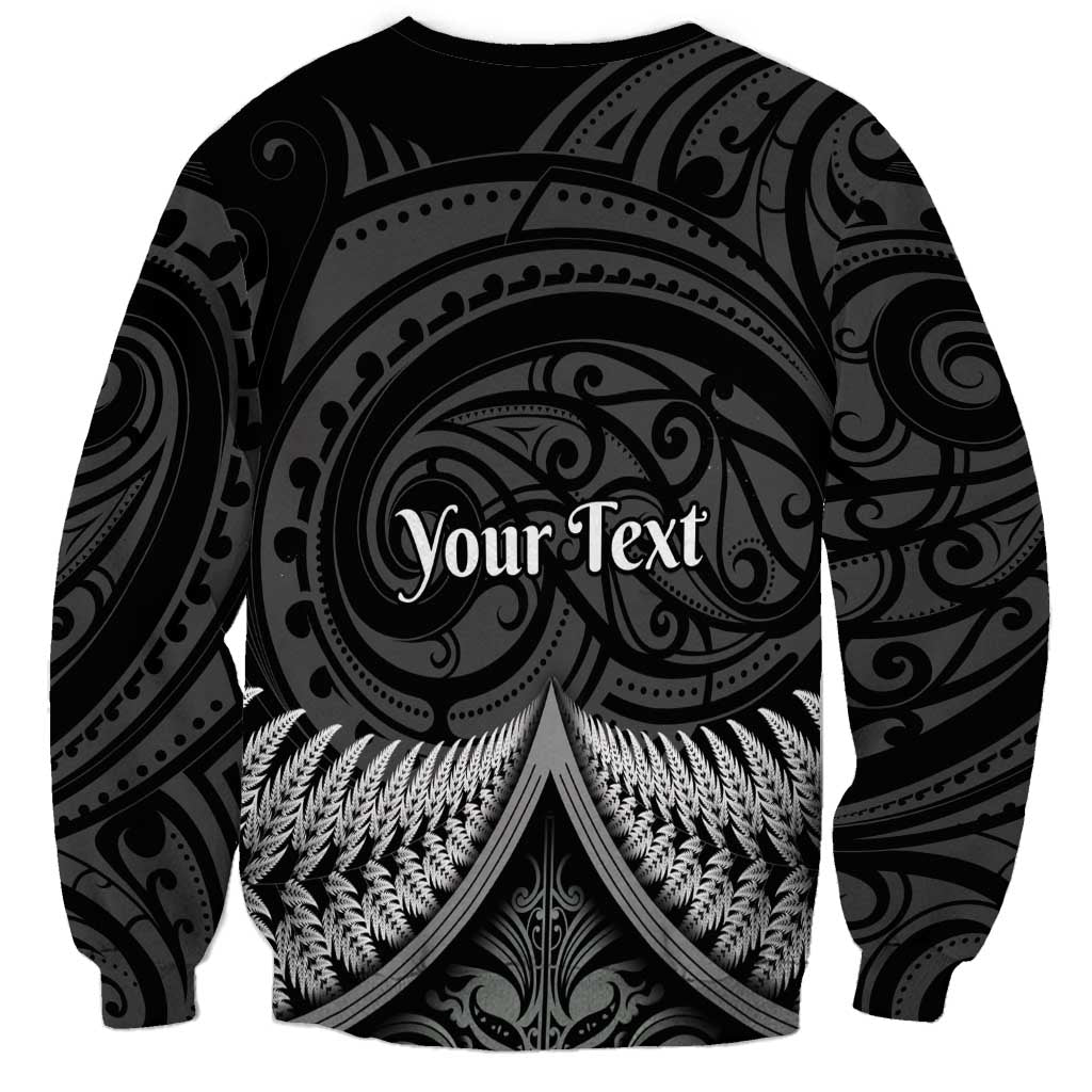 Personalised Toitu Te Tiriti Aotearoa Silver Fern Sweatshirt New Zealand Maori Pattern - Vibe Hoodie Shop