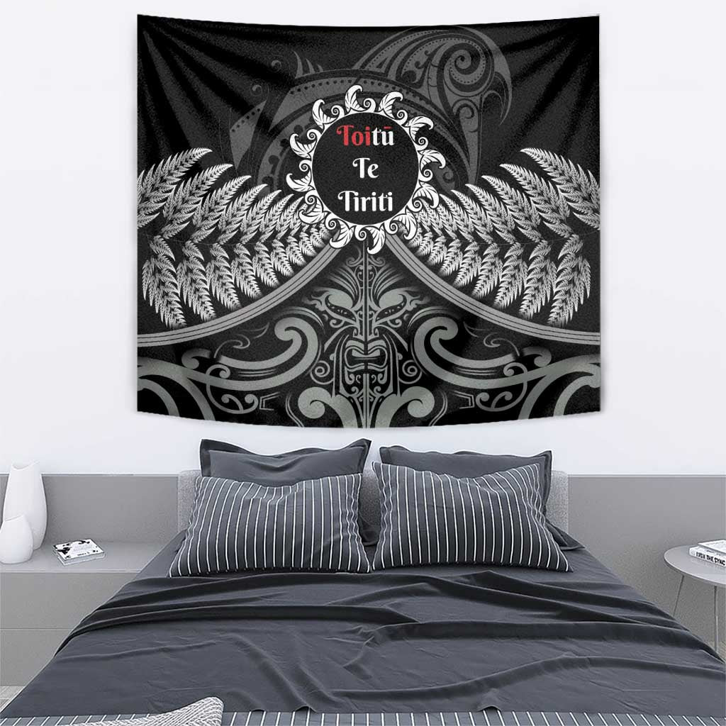 Toitu Te Tiriti Aotearoa Silver Fern Tapestry New Zealand Maori Pattern - Vibe Hoodie Shop