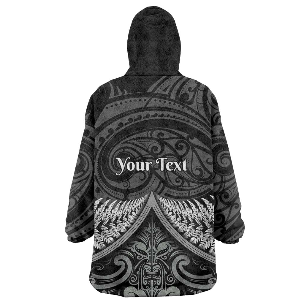 Personalised Toitu Te Tiriti Aotearoa Silver Fern Wearable Blanket Hoodie New Zealand Maori Pattern - Vibe Hoodie Shop