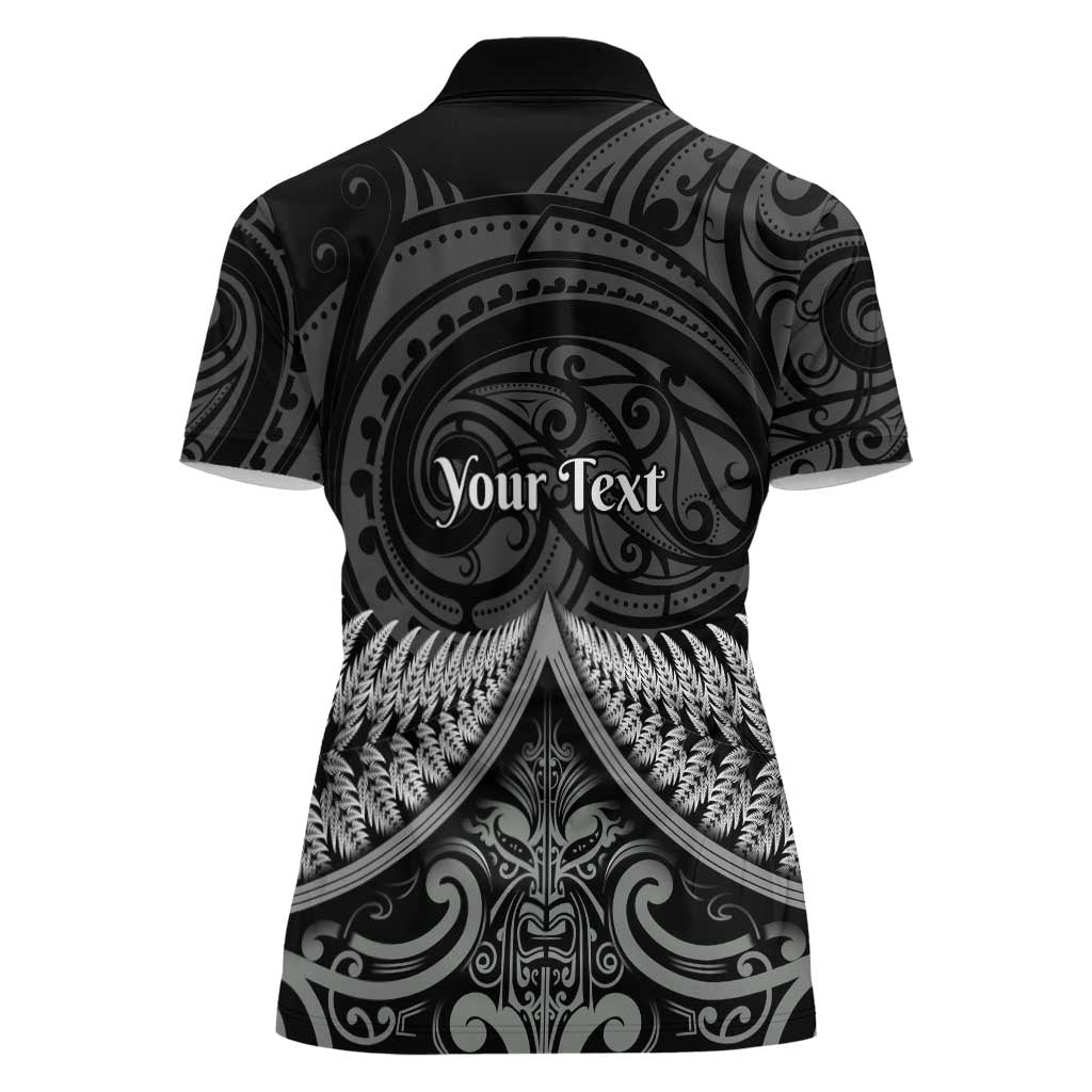 Personalised Toitu Te Tiriti Aotearoa Silver Fern Women Polo Shirt New Zealand Maori Pattern - Vibe Hoodie Shop