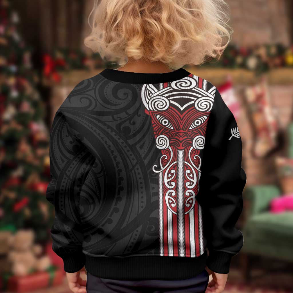 Toitu Te Reo Maori Toitu Te Whenua Toitu Te Tiriti Kid Ugly Christmas Sweater Maori Warrior