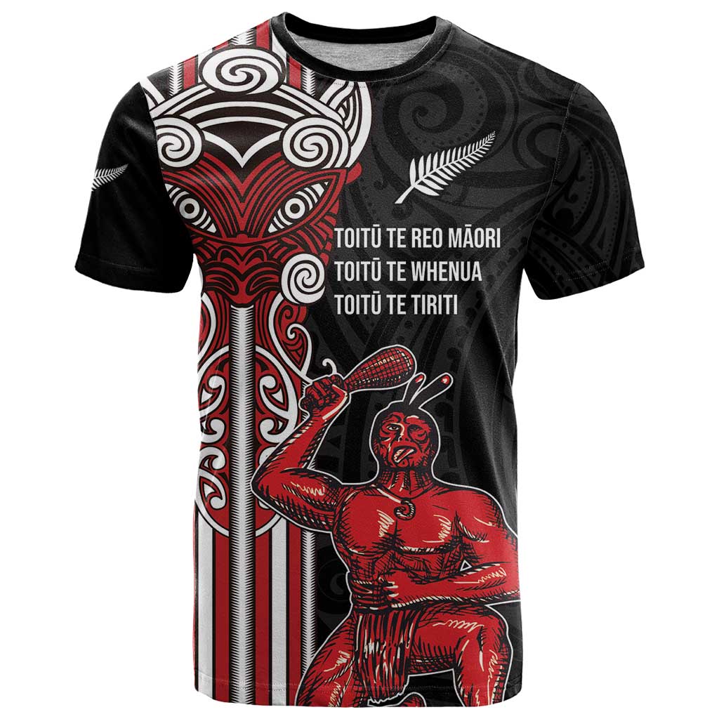 Toitu Te Reo Maori Toitu Te Whenua Toitu Te Tiriti T Shirt Maori Warrior New Zealand - Vibe Hoodie Shop