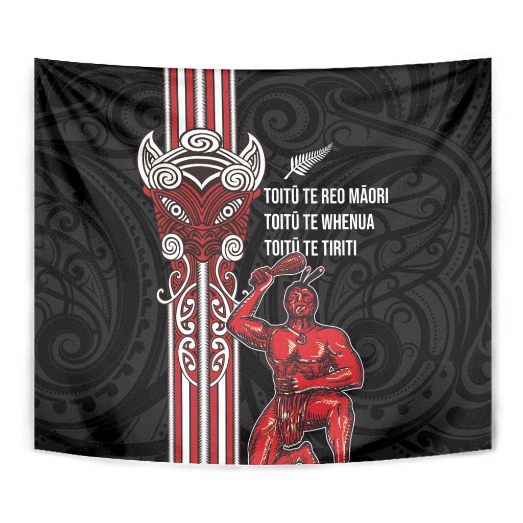 Toitu Te Reo Maori Toitu Te Whenua Toitu Te Tiriti Tapestry Maori Warrior New Zealand - Vibe Hoodie Shop