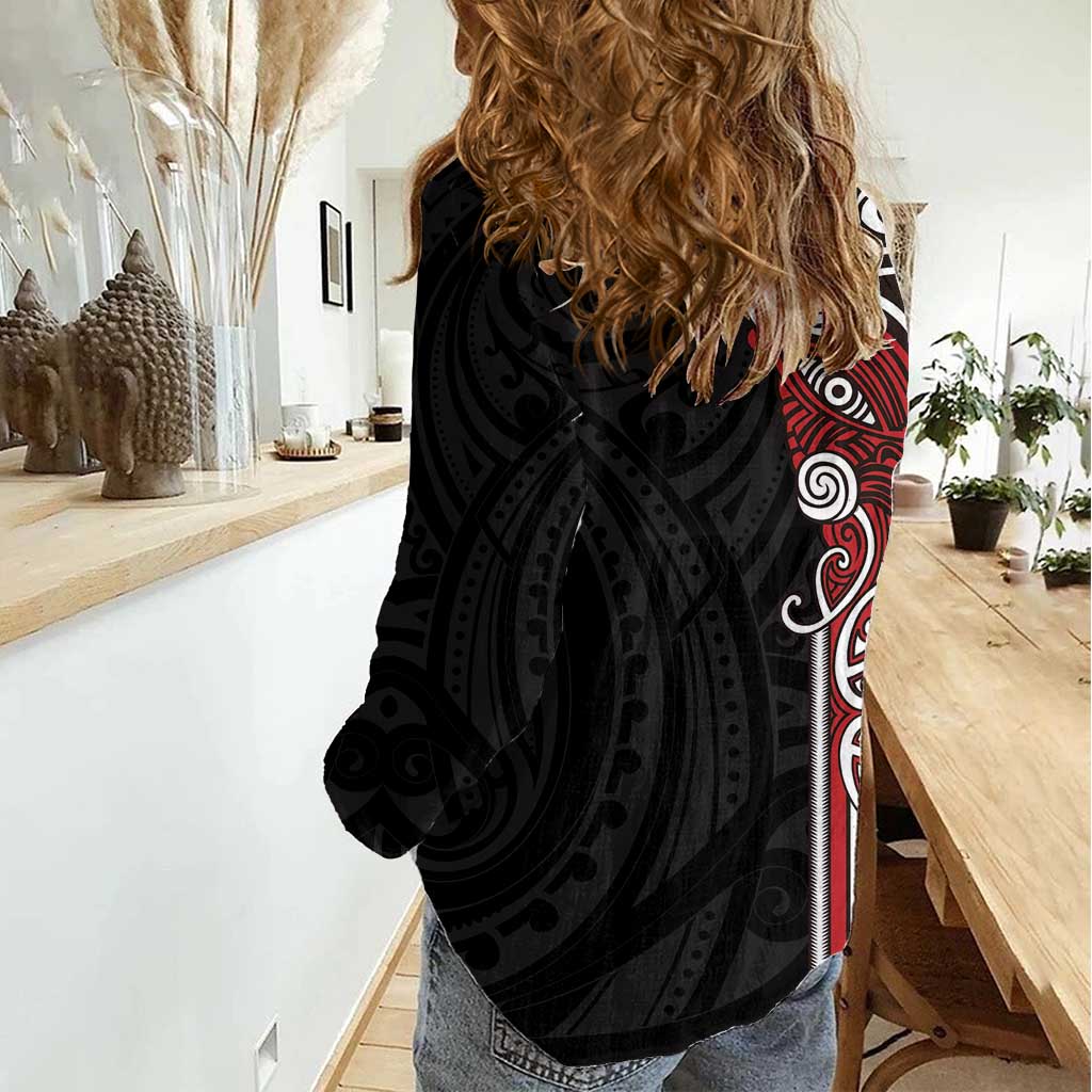 Toitu Te Reo Maori Toitu Te Whenua Toitu Te Tiriti Women Casual Shirt Maori Warrior New Zealand - Vibe Hoodie Shop