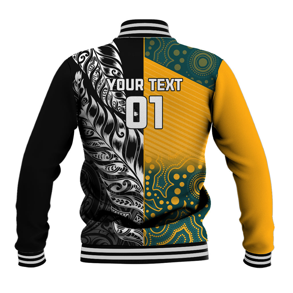 Custom New Zealand And Australia Rugby Baseball Jacket Wallabies Kiwi Silver Fern 2023 World Cup - Vibe Hoodie Shop