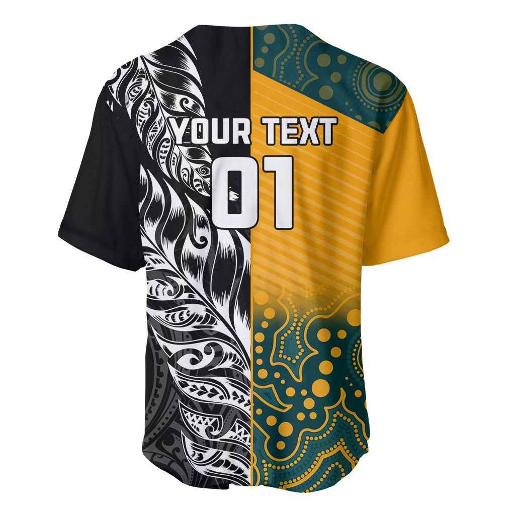 Custom New Zealand And Australia Rugby Baseball Jersey Wallabies Kiwi Silver Fern 2023 World Cup - Vibe Hoodie Shop