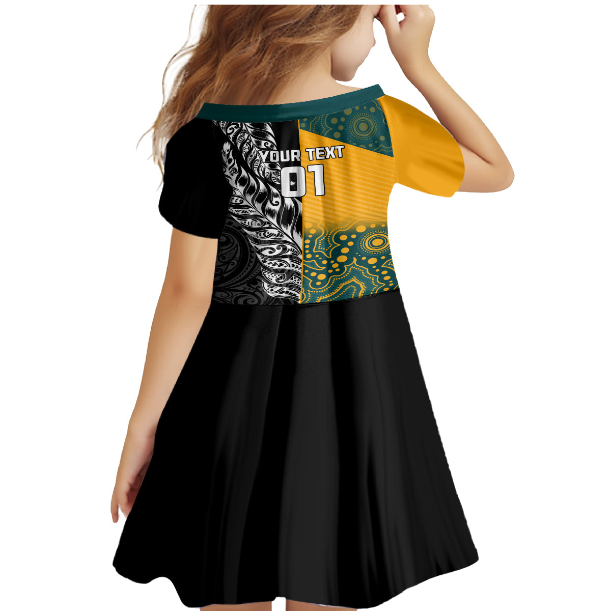 Custom New Zealand And Australia Rugby Family Matching Mermaid Dress and Hawaiian Shirt Wallabies Kiwi Silver Fern 2023 World Cup