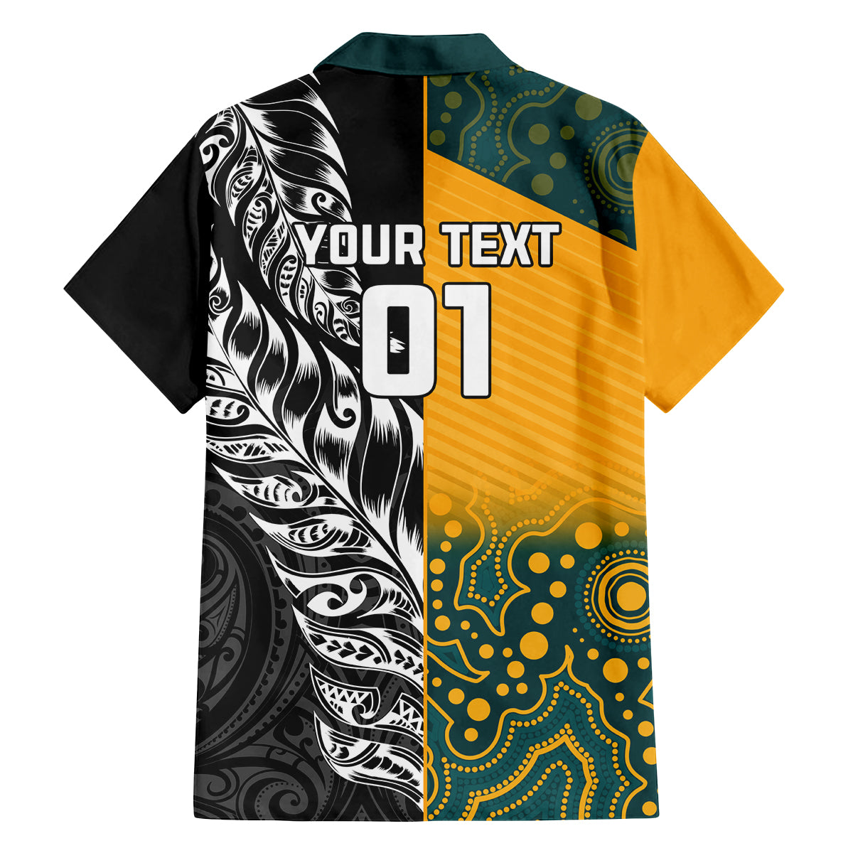 Custom New Zealand And Australia Rugby Family Matching Off Shoulder Short Dress and Hawaiian Shirt Wallabies Kiwi Silver Fern 2023 World Cup