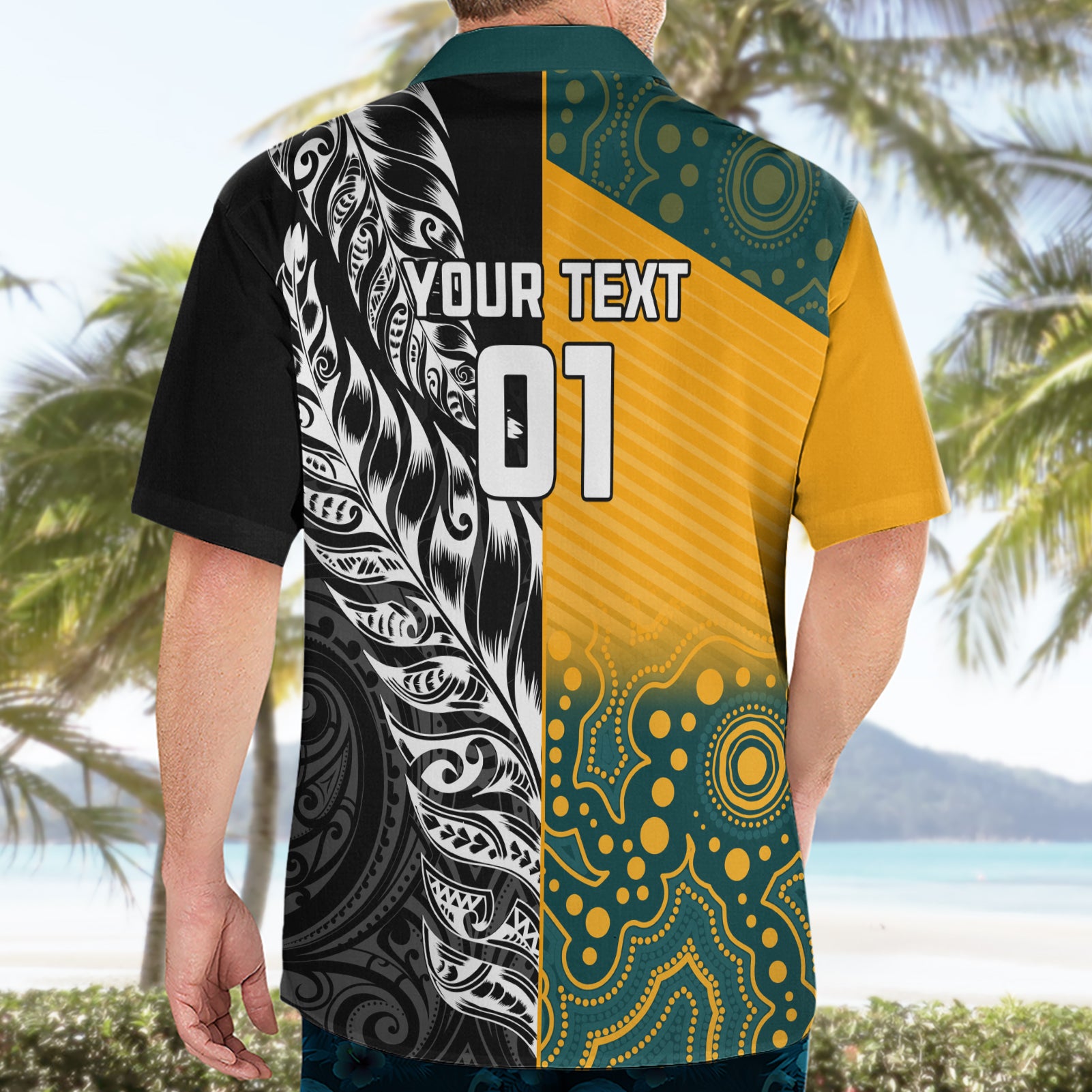 Custom New Zealand And Australia Rugby Hawaiian Shirt Wallabies Kiwi Silver Fern 2023 World Cup - Vibe Hoodie Shop