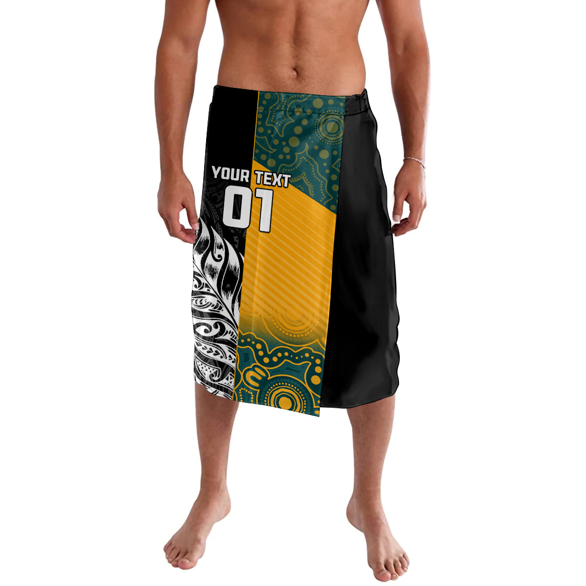 Custom New Zealand And Australia Rugby Lavalava Wallabies Kiwi Silver Fern 2023 World Cup