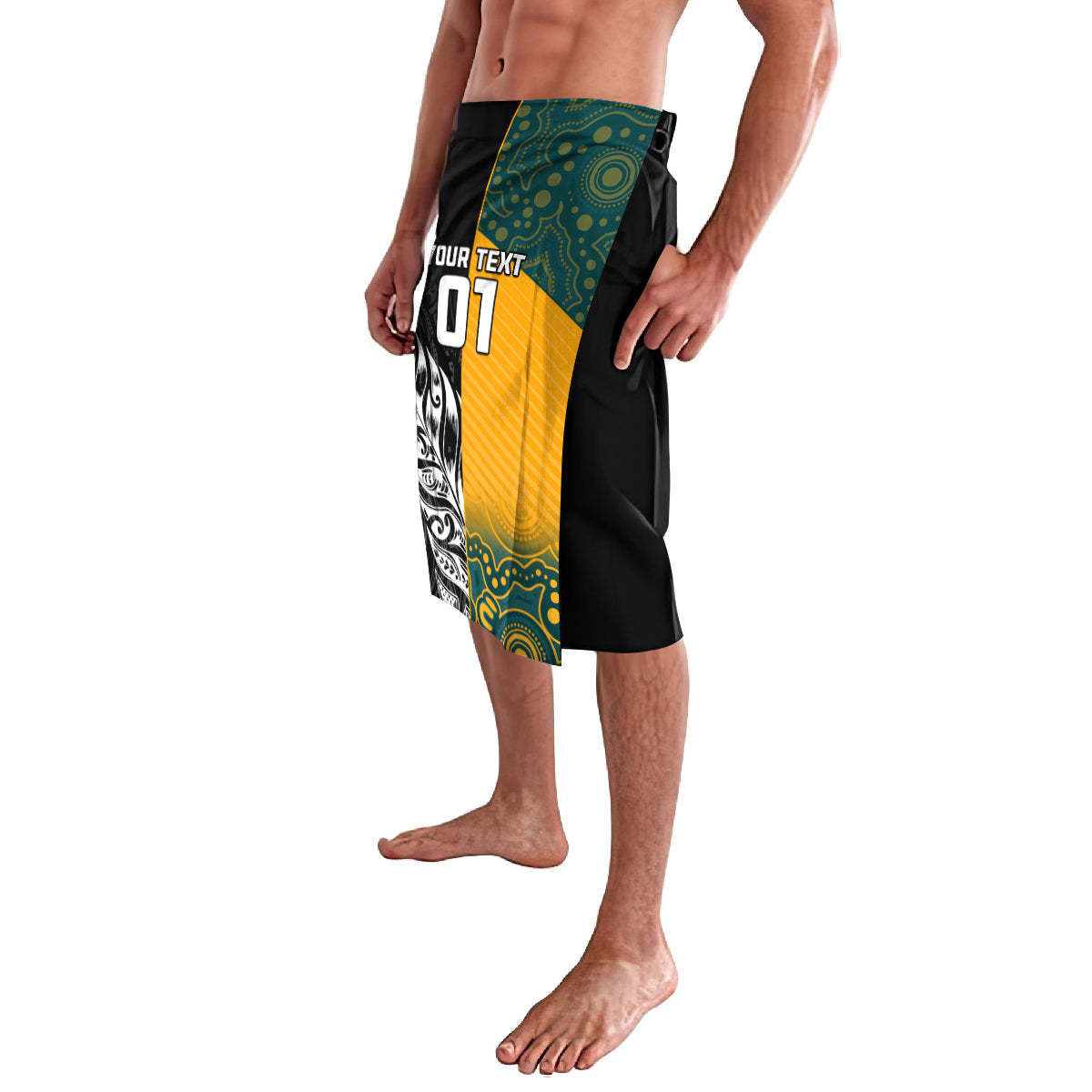 Custom New Zealand And Australia Rugby Lavalava Wallabies Kiwi Silver Fern 2023 World Cup