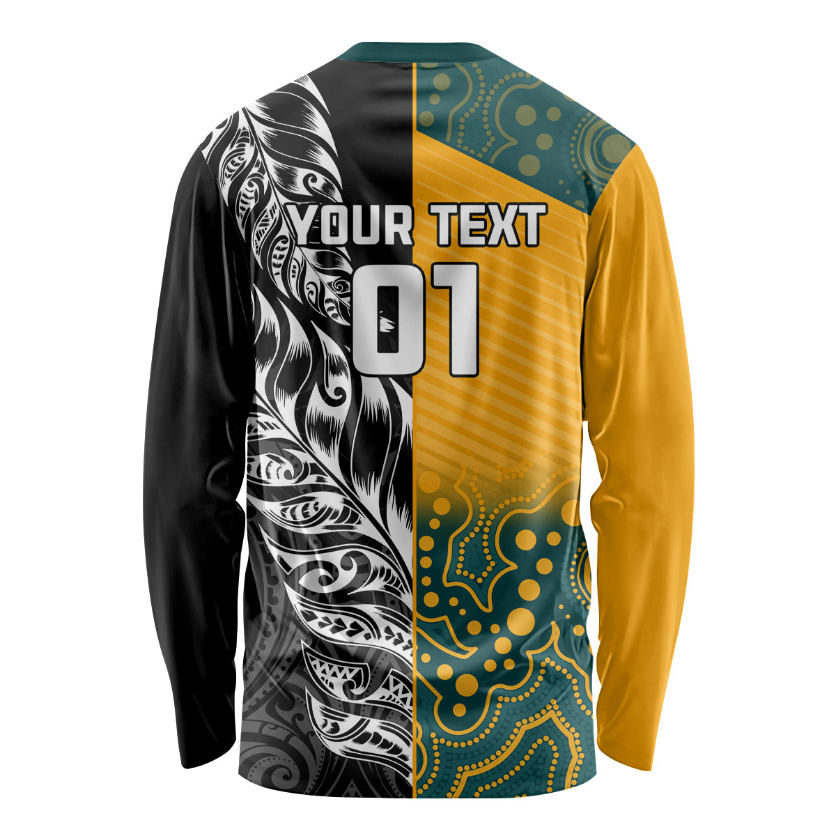 Custom New Zealand And Australia Rugby Long Sleeve Shirt Wallabies Kiwi Silver Fern 2023 World Cup - Vibe Hoodie Shop