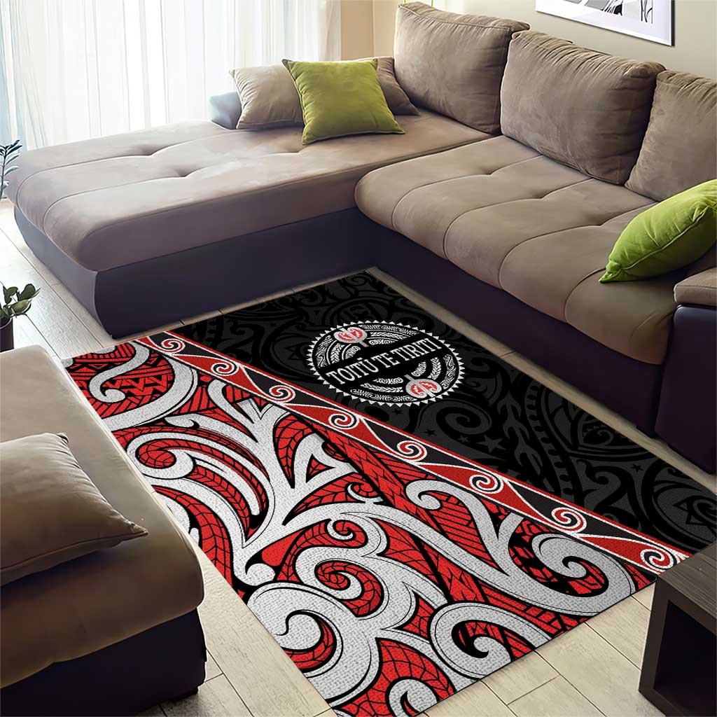 Aotearoa Toitu Te Tiriti Area Rug Honour The Treaty New Zealand - Vibe Hoodie Shop