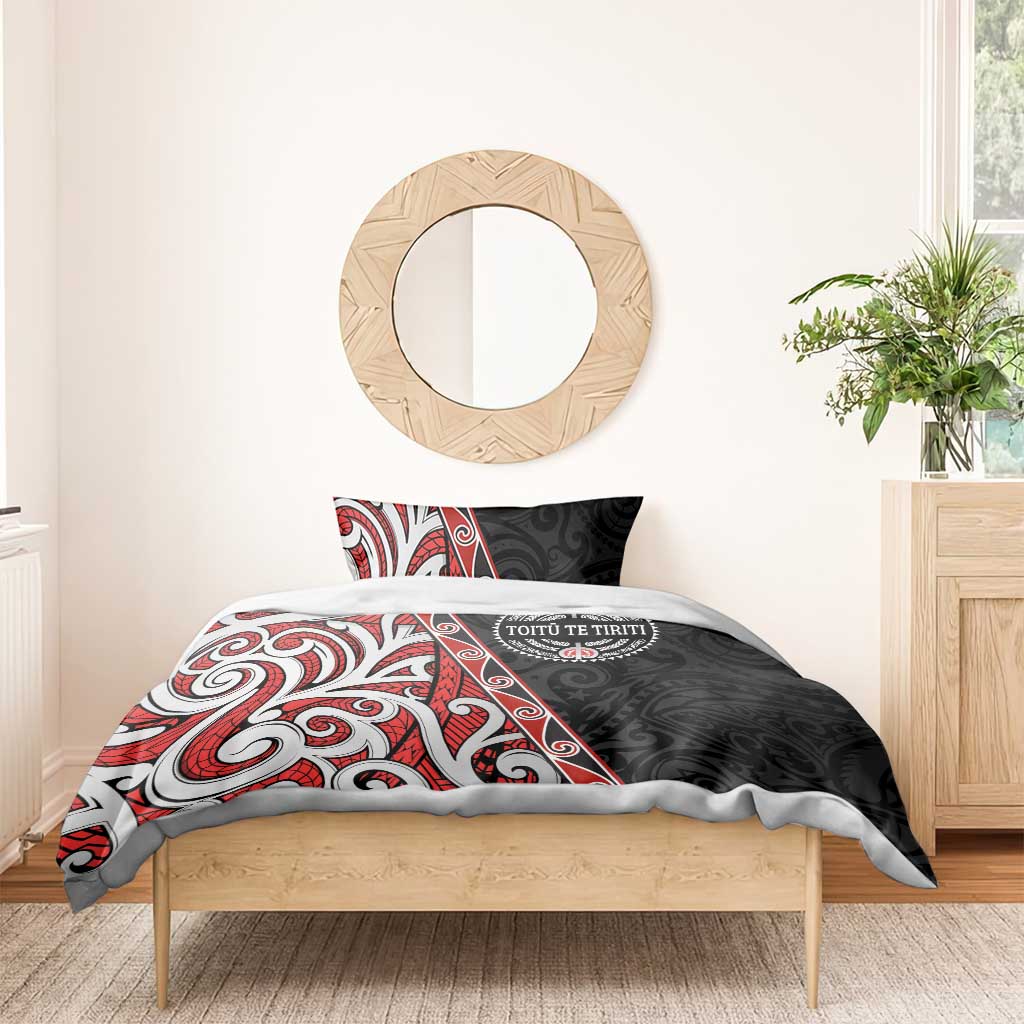 Aotearoa Toitu Te Tiriti Bedding Set Honour The Treaty New Zealand - Vibe Hoodie Shop