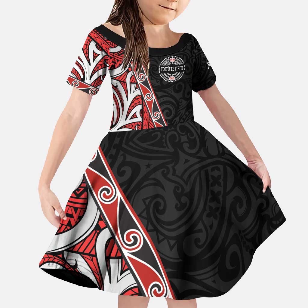 Aotearoa Toitu Te Tiriti Family Matching Mermaid Dress and Hawaiian Shirt Honour The Treaty New Zealand