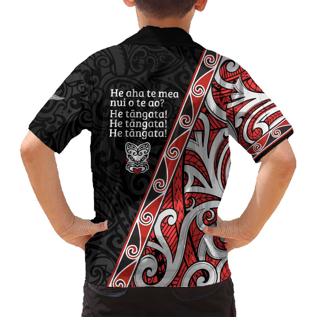 Aotearoa Toitu Te Tiriti Family Matching Off Shoulder Maxi Dress and Hawaiian Shirt Honour The Treaty New Zealand