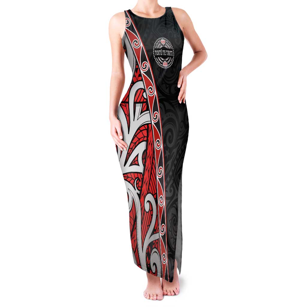 Aotearoa Toitu Te Tiriti Family Matching Tank Maxi Dress and Hawaiian Shirt Honour The Treaty New Zealand