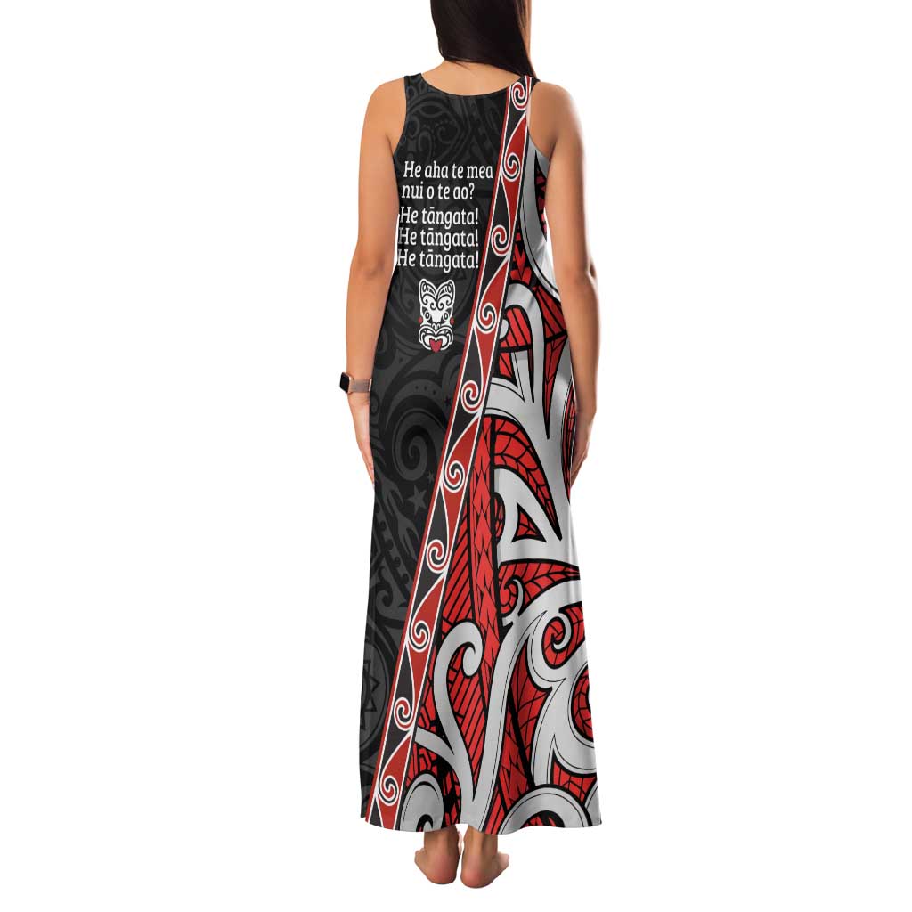 Aotearoa Toitu Te Tiriti Family Matching Tank Maxi Dress and Hawaiian Shirt Honour The Treaty New Zealand