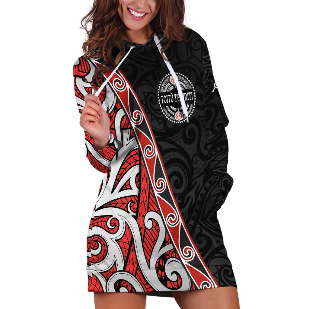 Aotearoa Toitu Te Tiriti Hoodie Dress Honour The Treaty New Zealand - Vibe Hoodie Shop