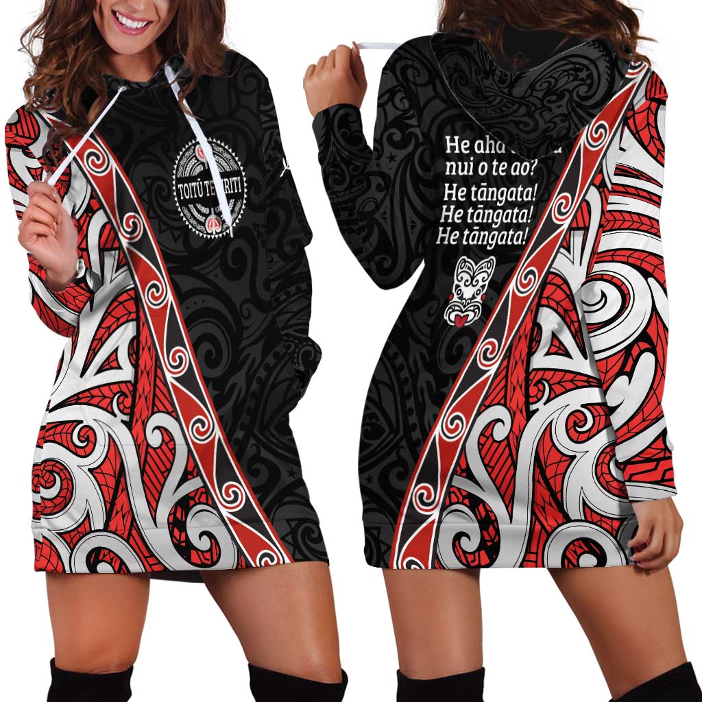 Aotearoa Toitu Te Tiriti Hoodie Dress Honour The Treaty New Zealand - Vibe Hoodie Shop