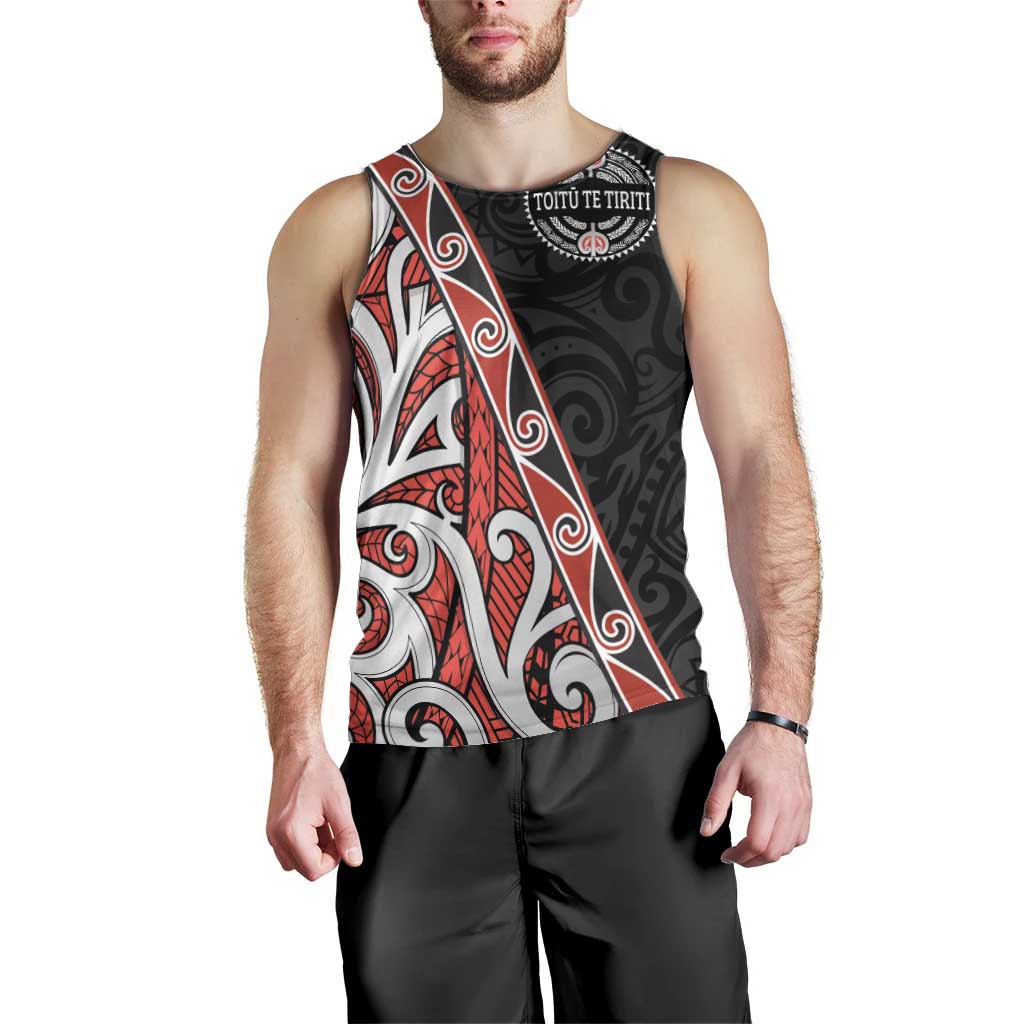 Aotearoa Toitu Te Tiriti Men Tank Top Honour The Treaty New Zealand - Vibe Hoodie Shop