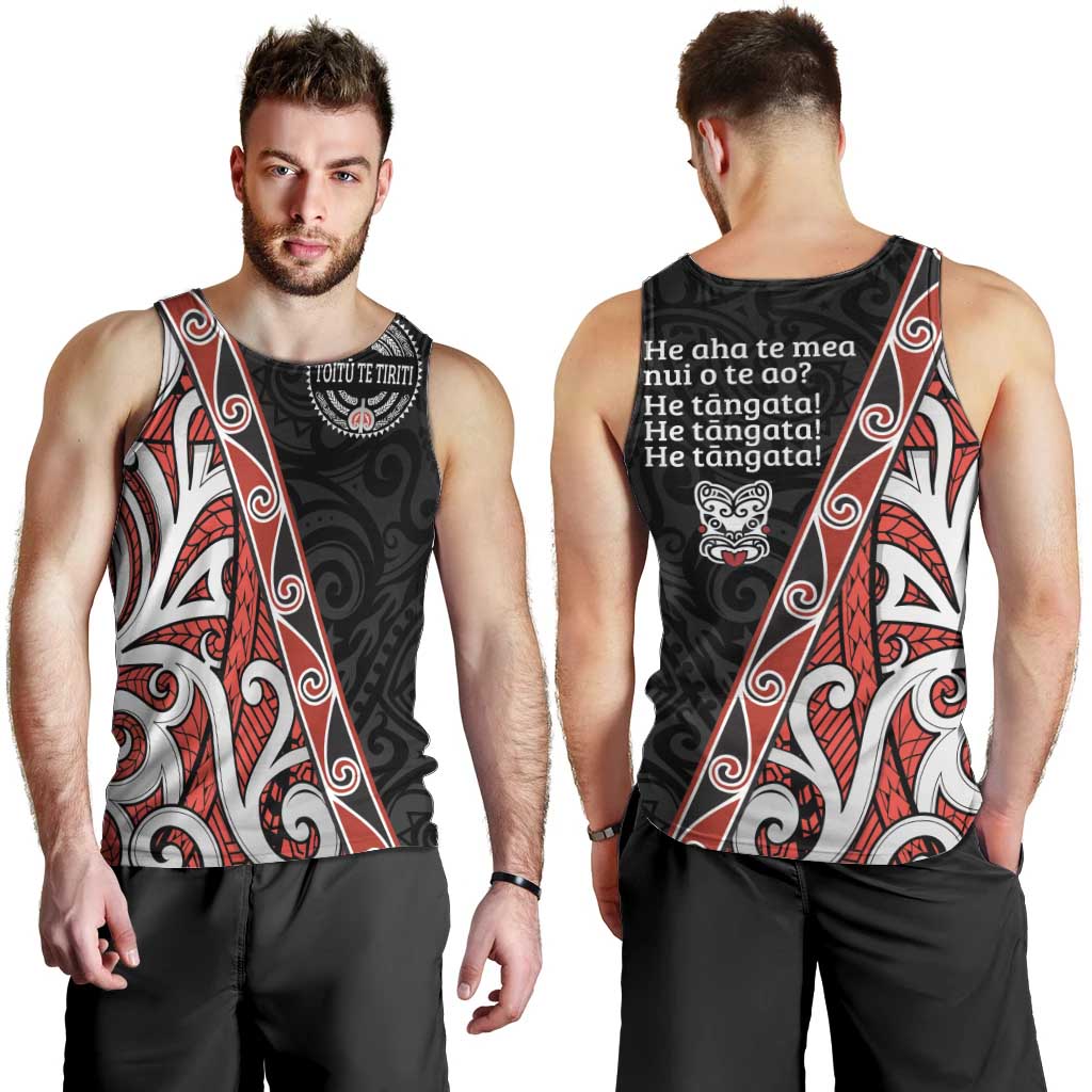 Aotearoa Toitu Te Tiriti Men Tank Top Honour The Treaty New Zealand - Vibe Hoodie Shop