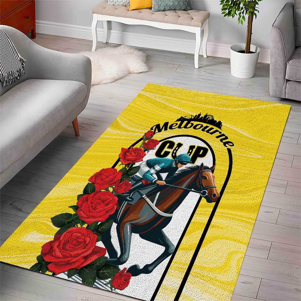 Personalised Melbourne Horse Racing Area Rug The Race That Stops The Nation - Vibe Hoodie Shop