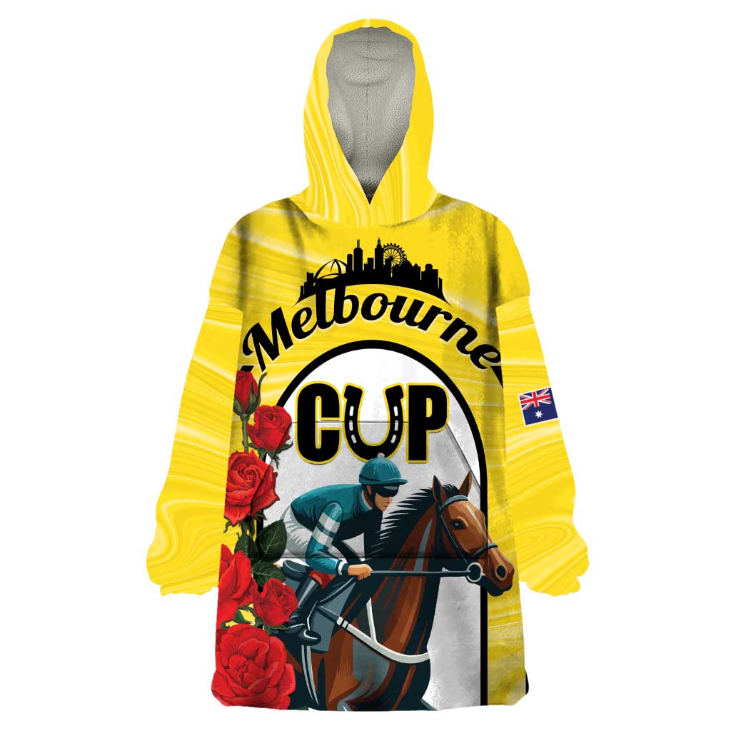 Personalised Melbourne Horse Racing Wearable Blanket Hoodie The Race That Stops The Nation - Vibe Hoodie Shop