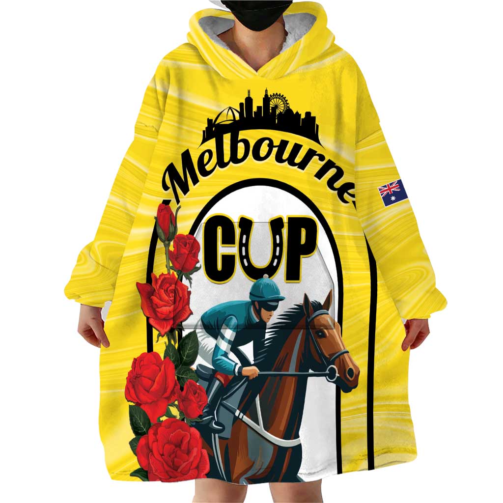 Personalised Melbourne Horse Racing Wearable Blanket Hoodie The Race That Stops The Nation - Vibe Hoodie Shop