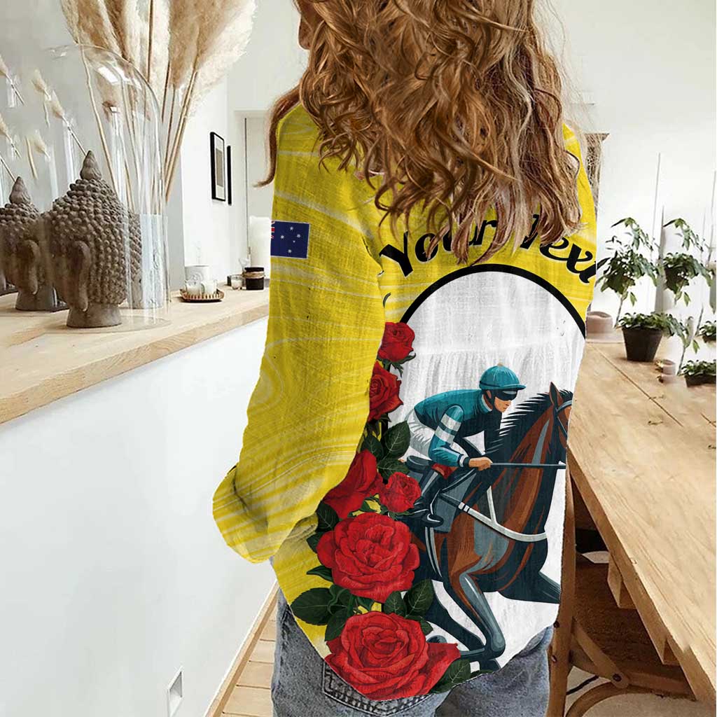 Personalised Melbourne Horse Racing Women Casual Shirt The Race That Stops The Nation - Vibe Hoodie Shop