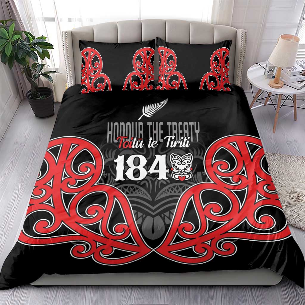 Toitu Te Tiriti 1840 Aotearoa Bedding Set Stand Together Stand Stronger - Vibe Hoodie Shop