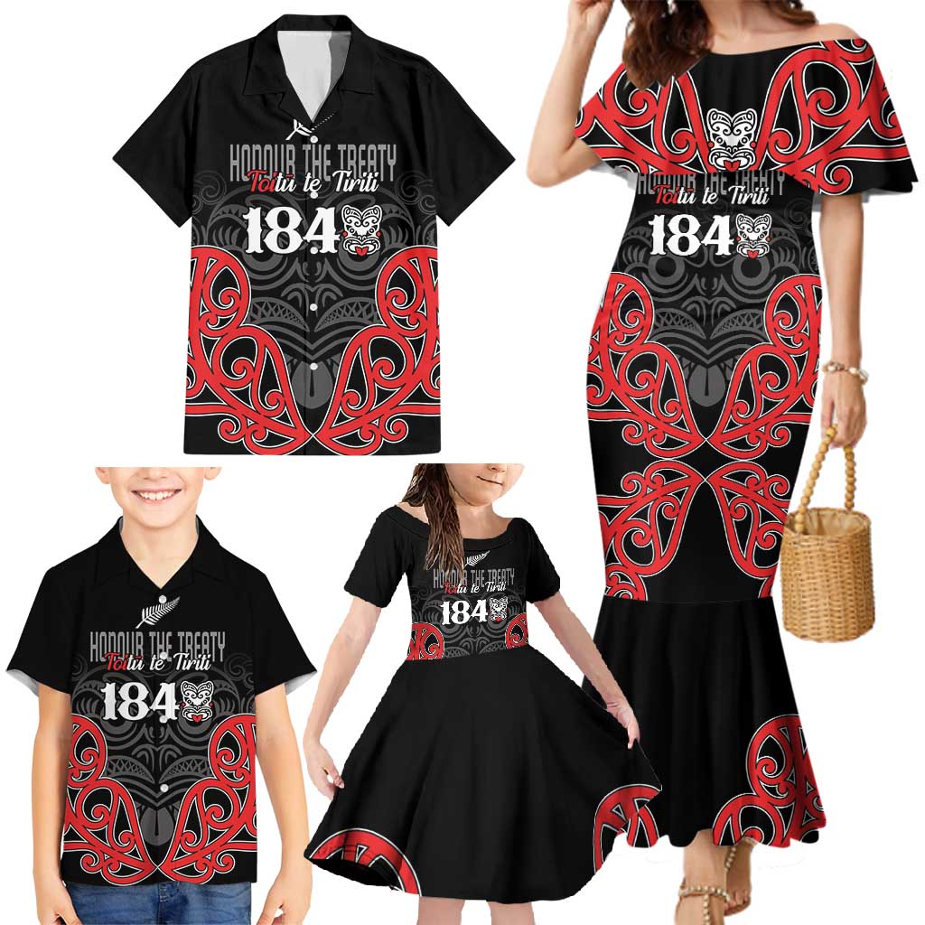 Toitu Te Tiriti 1840 Aotearoa Family Matching Mermaid Dress and Hawaiian Shirt Stand Together Stand Stronger