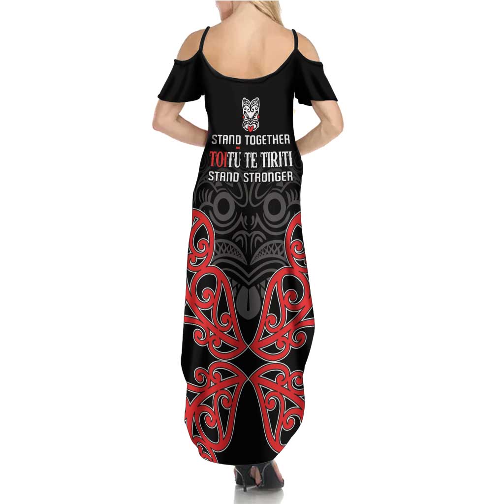 Toitu Te Tiriti 1840 Aotearoa Family Matching Summer Maxi Dress and Hawaiian Shirt Stand Together Stand Stronger