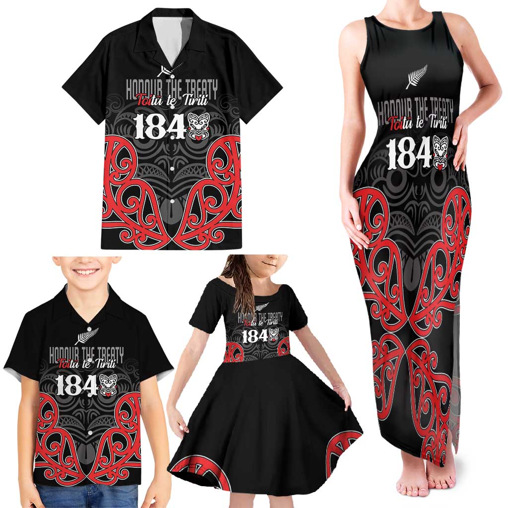 Toitu Te Tiriti 1840 Aotearoa Family Matching Tank Maxi Dress and Hawaiian Shirt Stand Together Stand Stronger