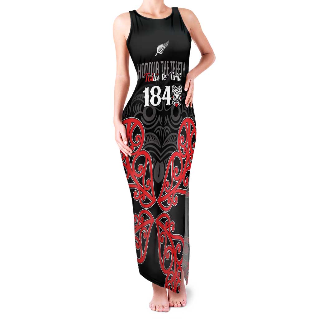 Toitu Te Tiriti 1840 Aotearoa Family Matching Tank Maxi Dress and Hawaiian Shirt Stand Together Stand Stronger