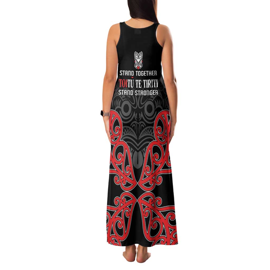 Toitu Te Tiriti 1840 Aotearoa Family Matching Tank Maxi Dress and Hawaiian Shirt Stand Together Stand Stronger