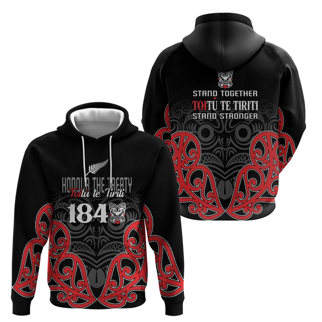 Toitu Te Tiriti 1840 Aotearoa Hoodie Stand Together Stand Stronger - Vibe Hoodie Shop