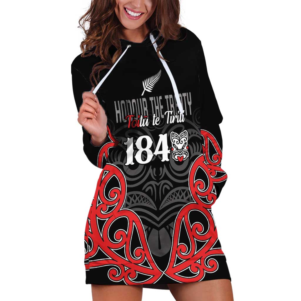 Toitu Te Tiriti 1840 Aotearoa Hoodie Dress Stand Together Stand Stronger - Vibe Hoodie Shop