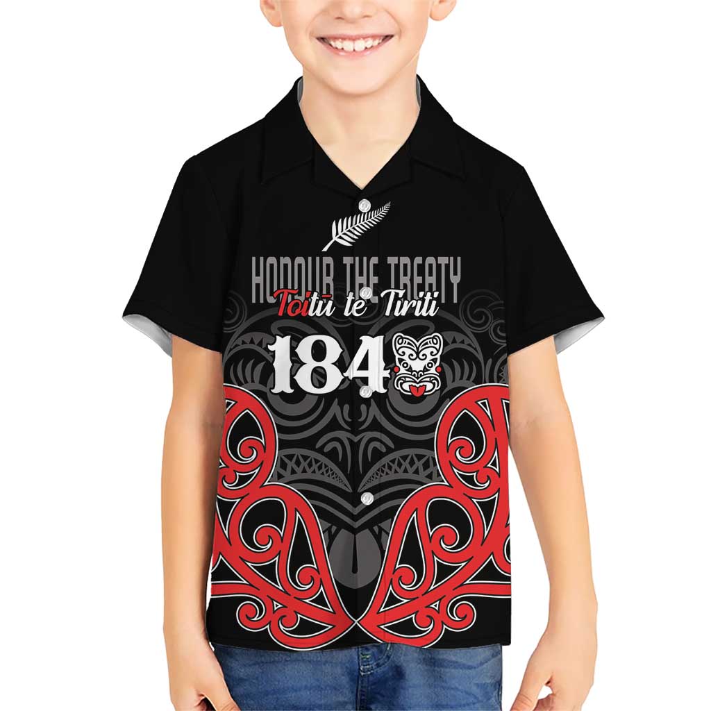 Toitu Te Tiriti 1840 Aotearoa Kid Hawaiian Shirt Stand Together Stand Stronger