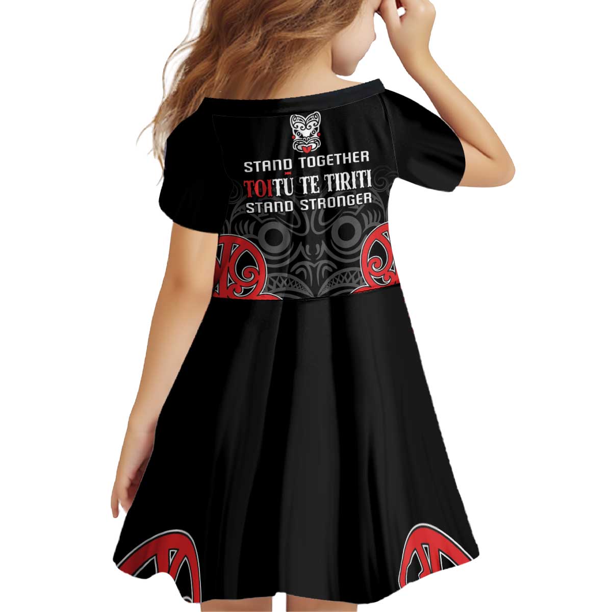 Toitu Te Tiriti 1840 Aotearoa Kid Short Sleeve Dress Stand Together Stand Stronger - Vibe Hoodie Shop