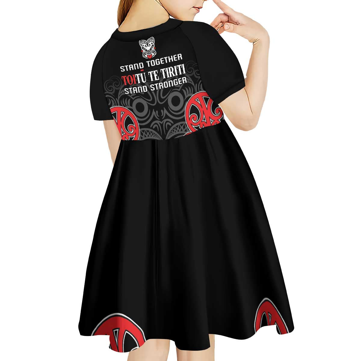 Toitu Te Tiriti 1840 Aotearoa Kid Short Sleeve Dress Stand Together Stand Stronger - Vibe Hoodie Shop