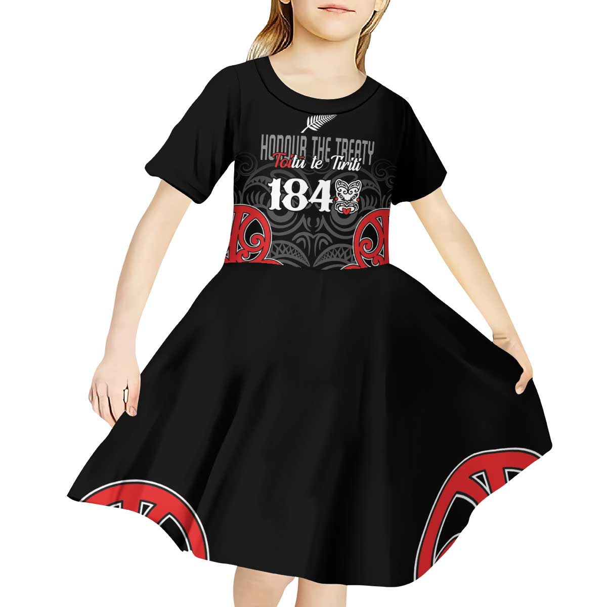 Toitu Te Tiriti 1840 Aotearoa Kid Short Sleeve Dress Stand Together Stand Stronger - Vibe Hoodie Shop