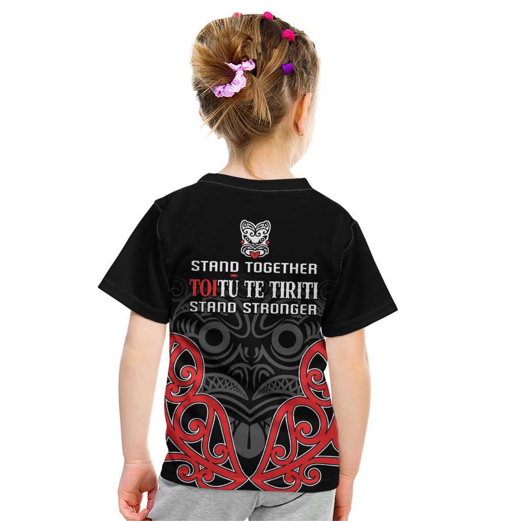 Toitu Te Tiriti 1840 Aotearoa Kid T Shirt Stand Together Stand Stronger - Vibe Hoodie Shop